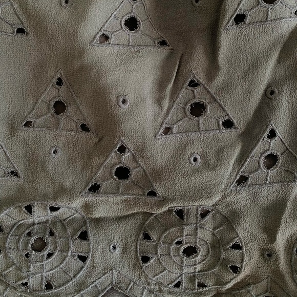 Army green silk shorts - Picture 4 of 4